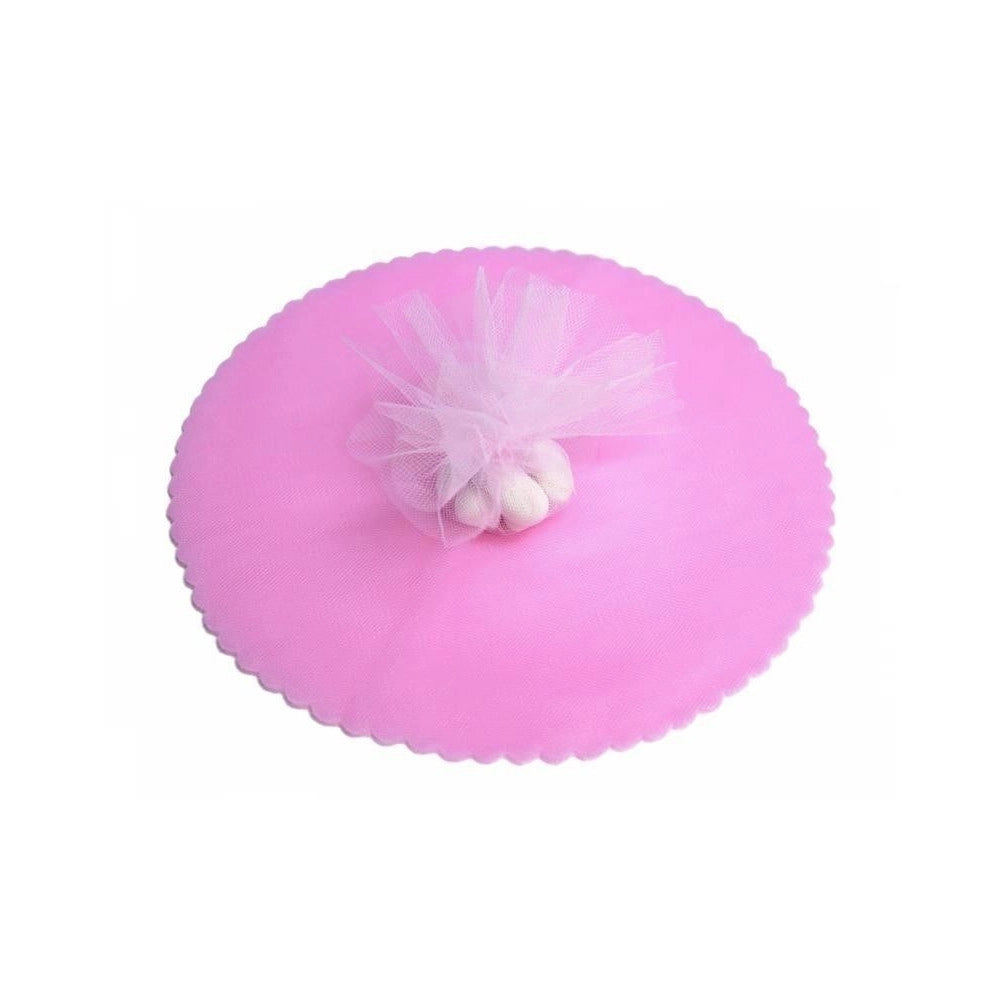 Trade Shop - 50 Veli Tulle Per Bomboniere Tondo Organza Matrimoni Battesimi Lauree Confetti - Rosa