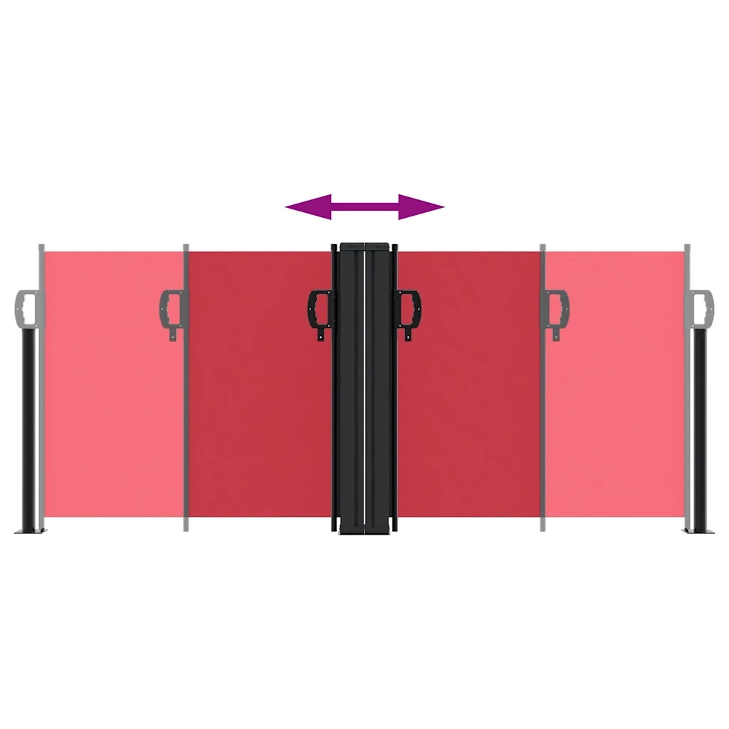 Tenda da Sole Laterale Retrattile-Tenda parasole per giardino Rossa 100x600 cm 798225