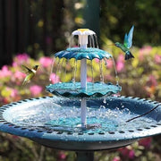 Fontana Solare a Energia Fotovoltaica - Piscina per Uccelli - Ornamento Acquatico per Esterno - Fontana per Giardino - Pompaggio Fontana - Ecocompatibile - Decorazione di Giardino - Verde
