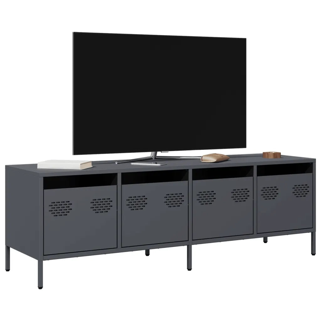 Mobile TV Antracite 135x39x43,5 cm Acciaio Laminato a Freddo 851306