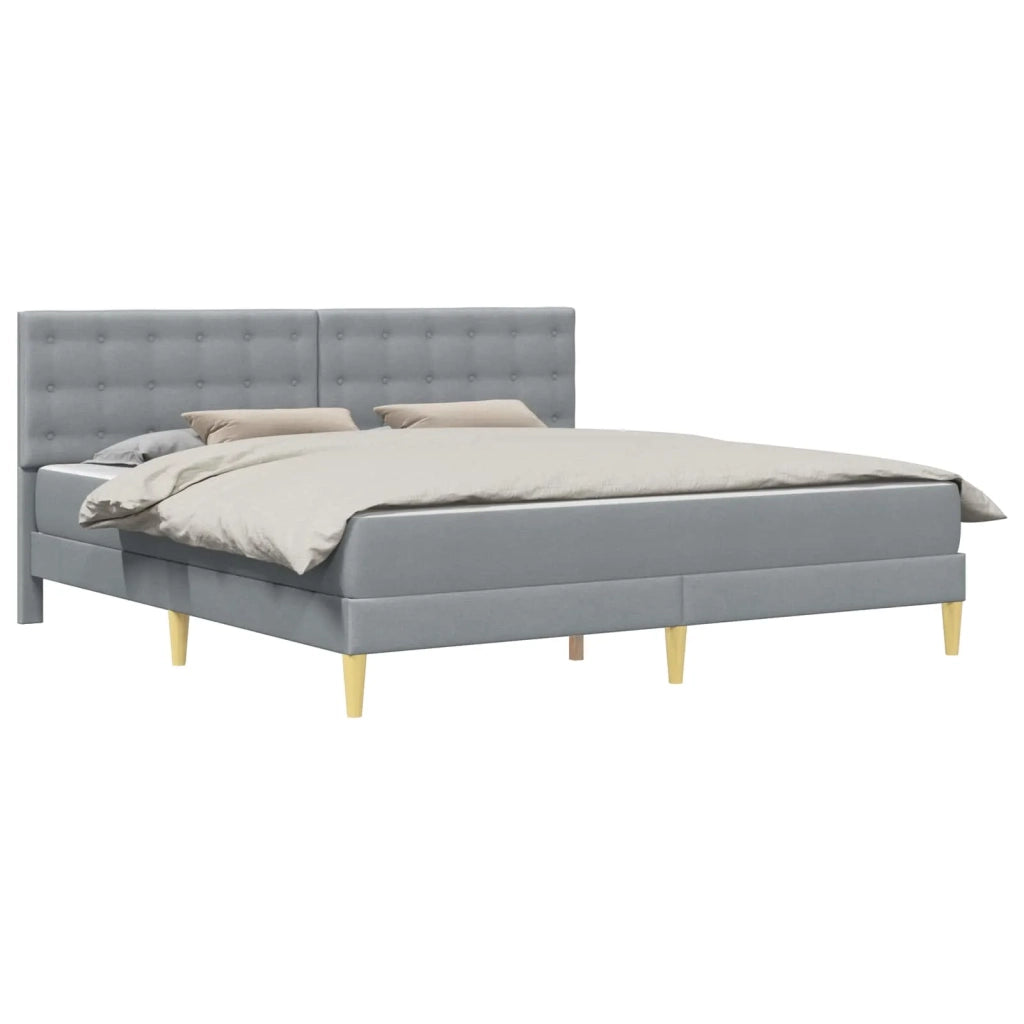 Struttura letto con materasso Grigio chiaro 200 x 200 cm 3415128