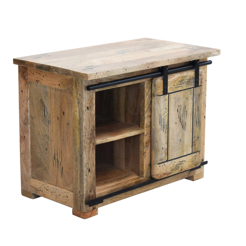 Porta tv per soggiorno Industrial in Legno cm 80x45x60 - RICK
