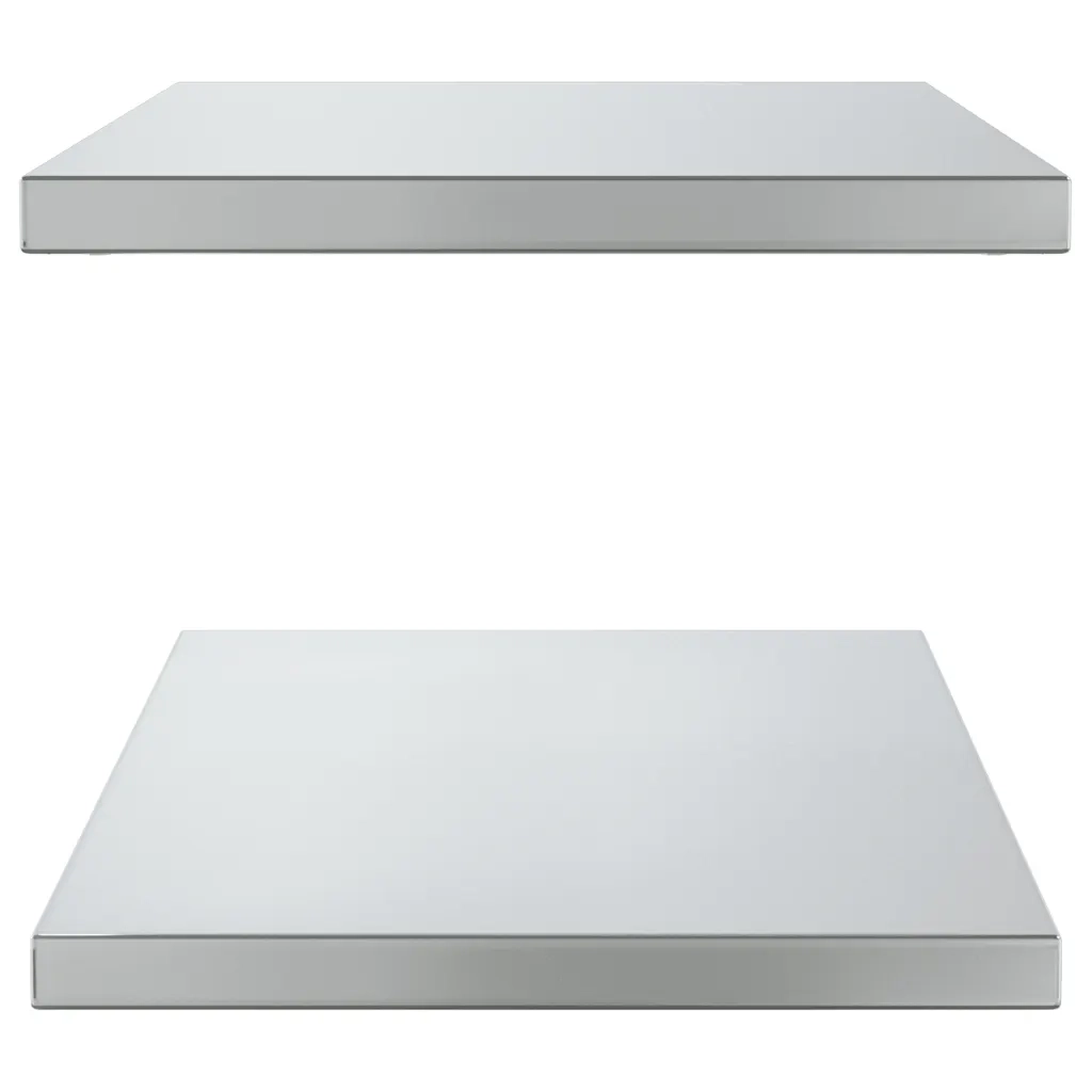 vidaXL Mensole a Muro 2 pz 75x40x3 cm Argento in Acciaio Inossidabile