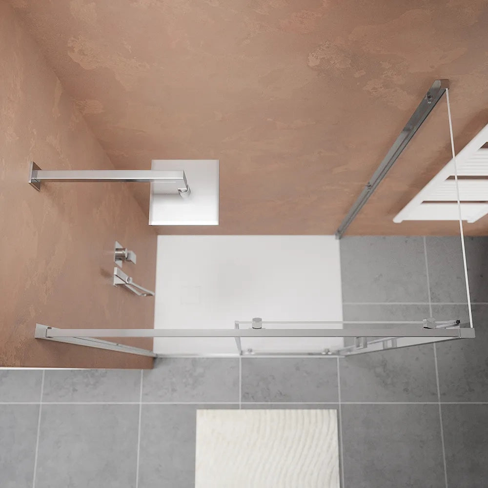 Box doccia 105x70 cm scorrevole vetro 6mm trasparente profili cromati h185 | Tonga
