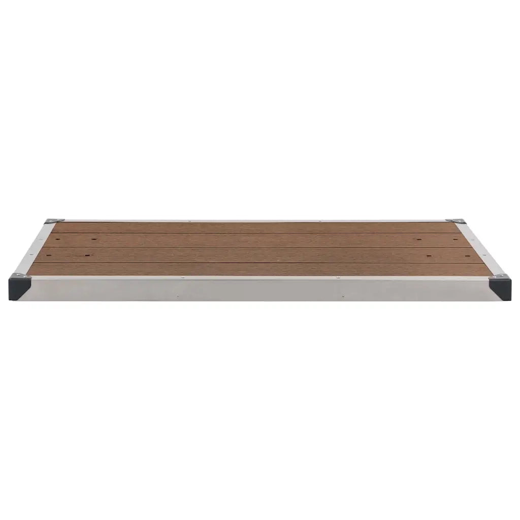 Doccia da Giardino con Base Marrone 225 cm in Acciaio Inox 3070787