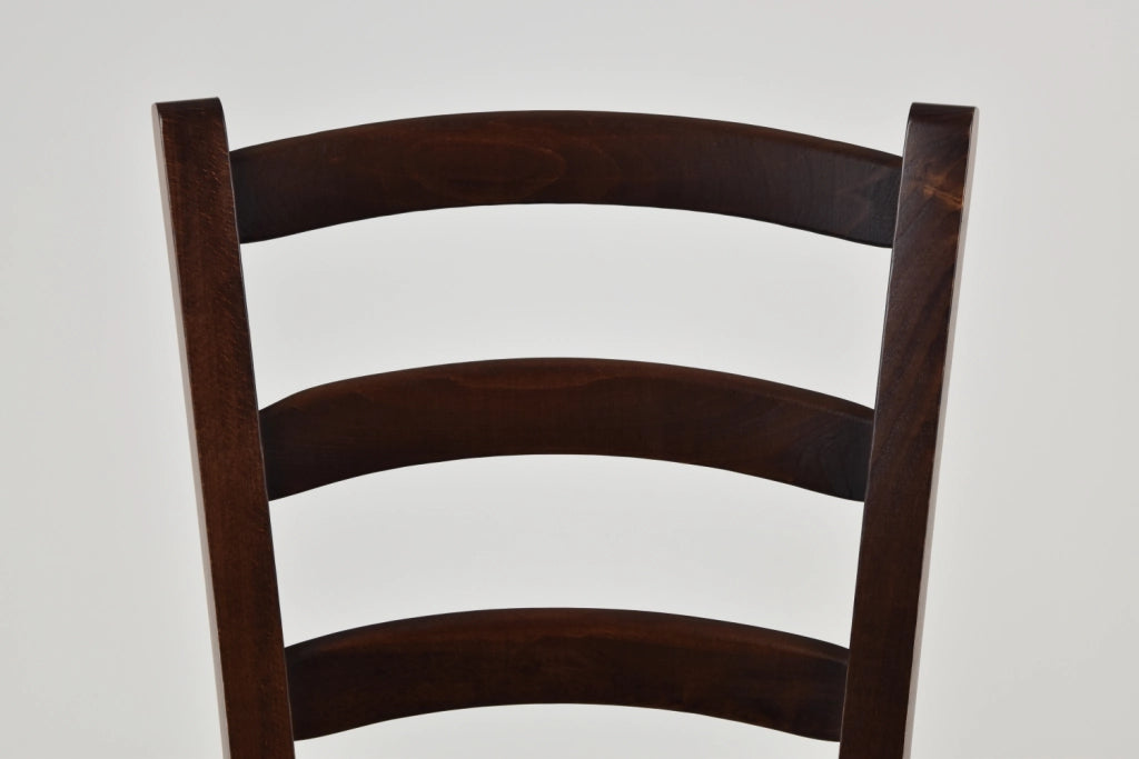 Set 2 Sedie Venice Tommychairs, robusta struttura in legno di faggio verniciata in noce e seduta in legno