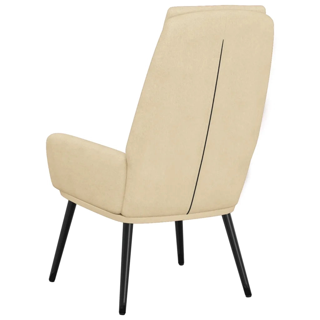Poltrona | Sedia Relax Crema in Tessuto