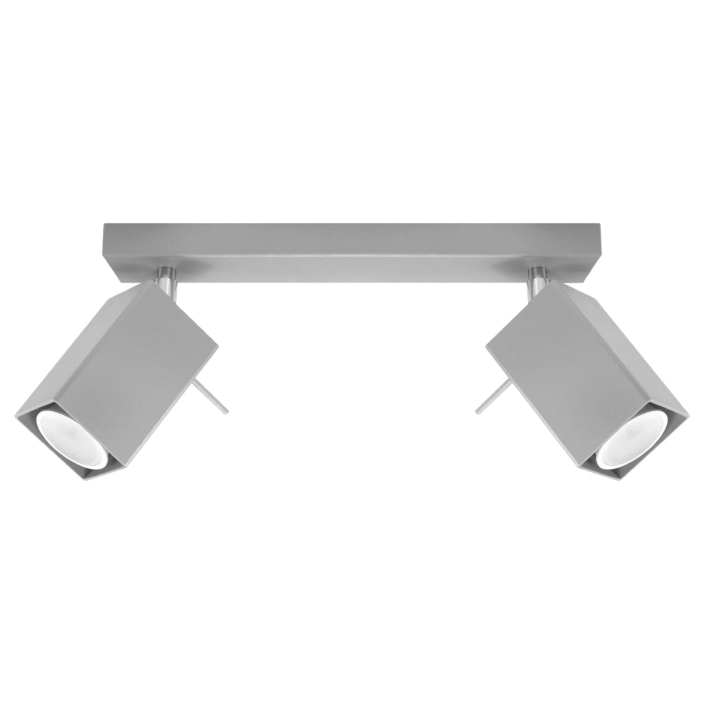 Plafoniera Bravea 2 faretti grigio cromo GU10 Pure Lume