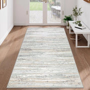 Loper in Beige per ingresso, 80x150 cm, antiscivolo, morbido, lavabile, pelo sintetico, corto, loper per cucina, stile moderno astratto per soggiorno, camera da letto, ingresso e bagno
