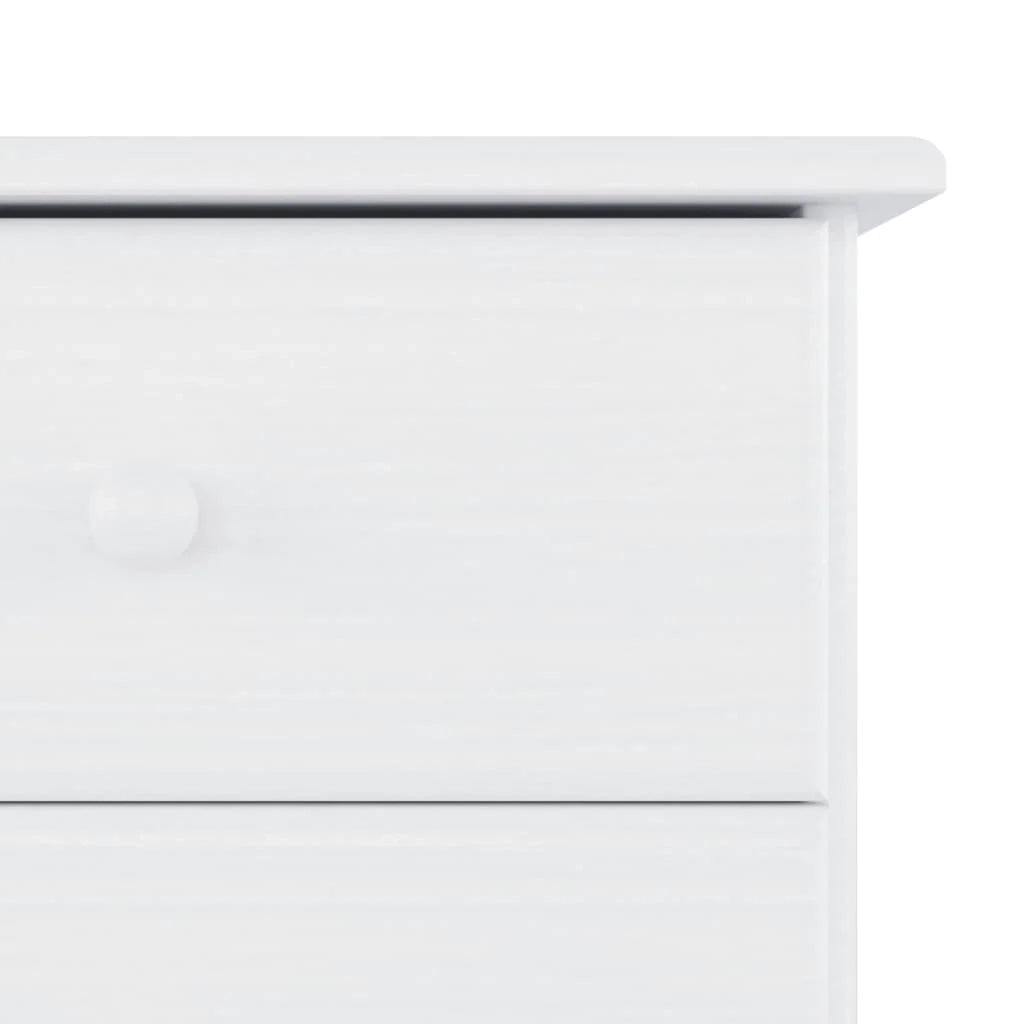ALTA 77 x 35 x 73 cm Credenza in legno massello di pino bianco cassettiera mobile contenitore organizer per cucina soggiorno salotto