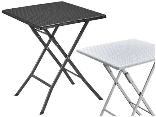 TAVOLI QUADRI CAMPING POLYRATTAN LEVANTE 61X61XH73 CM