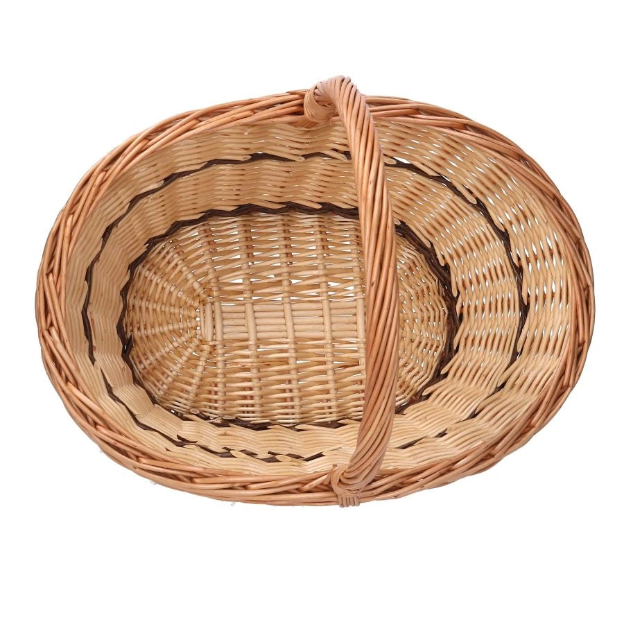 CESTO VIMINI NATURALE OVALE 42X30X16H CM