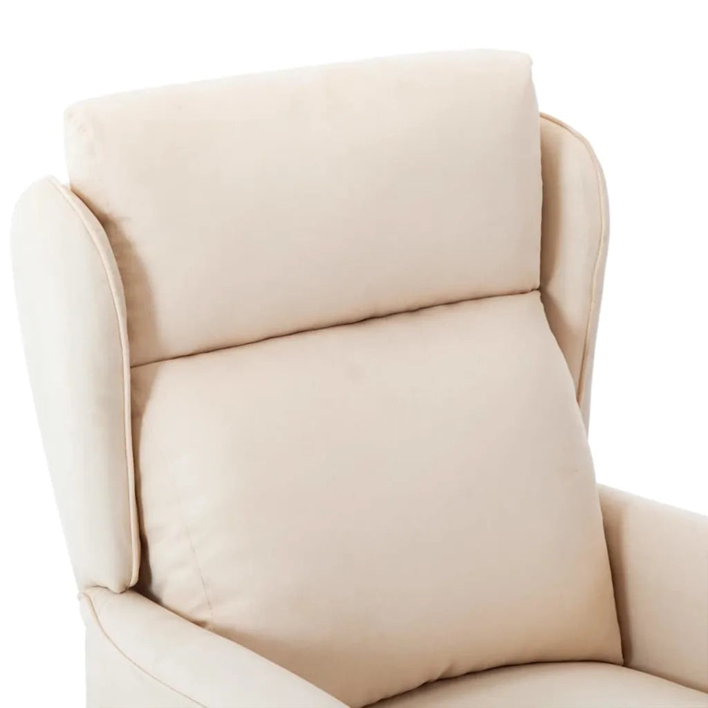 Poltrona | Sedia da massaggio Crema 93.5 x 67.5 x 101.5 cm Tessuto