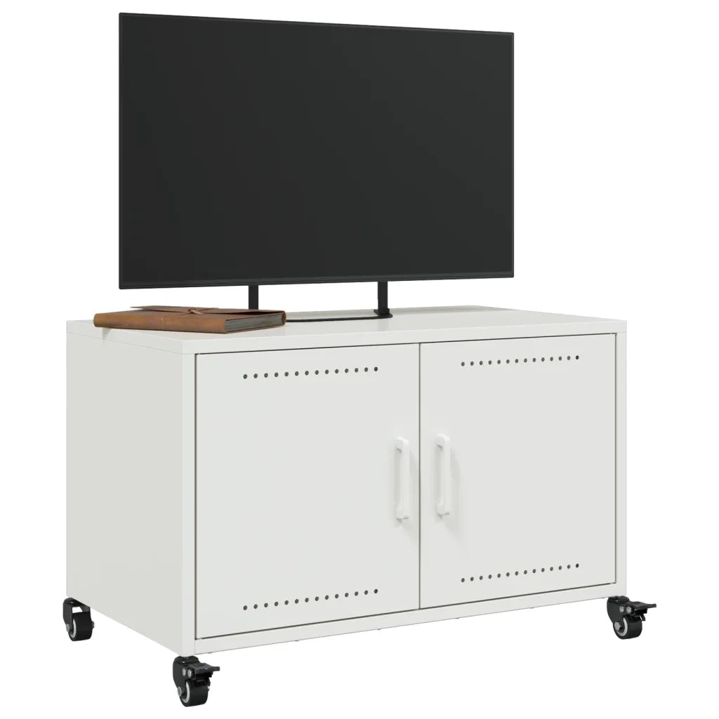 vidaXL Mobile TV Bianco 68x39x43,5 cm in Acciaio Laminato a Freddo