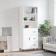 Credenza Bianca 69,5x34x180 cm in Legno Multistrato 3189461