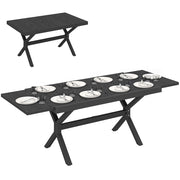 Tavolo da pranzo allungabile per esterno ¨C zephmum ¨C grigio 154x214 cm