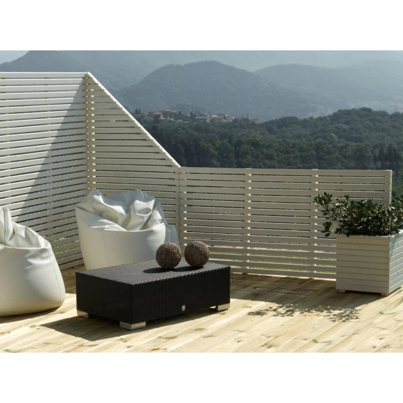 Frangivista in legno bianco 4 pezzi totali, pannelli 180x170 cm per privacy giardino e terrazzo - Esterni da Vivere