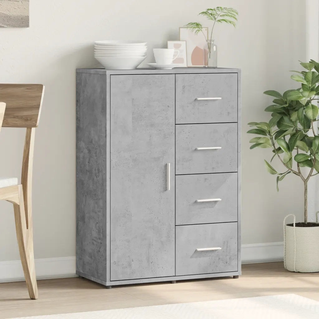Credenza Grigio Cemento 60x31x84 cm in Legno Multistrato 840509