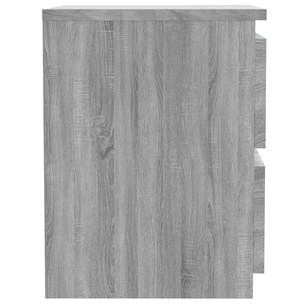 Comodini 2 pz Grigio Sonoma 30x30x40 cm in Legno Multistrato 815330