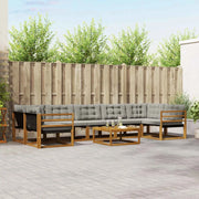 Set di divani da esterno 8 pcs Grigio Naturale e Chiaro 3369278