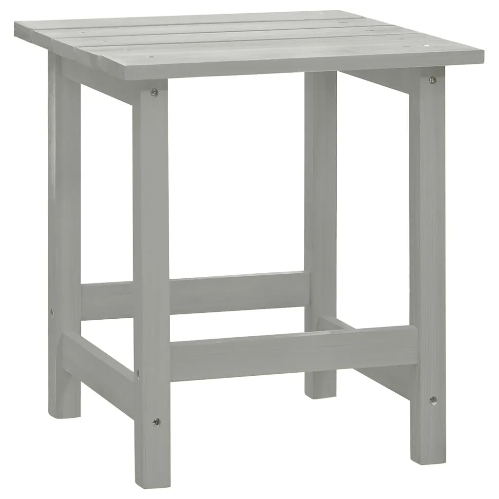 Sedia da Giardino Adirondack con Tavolino-Mobili da giardino Legno Abete Grigio