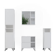 Vicco Set di mobili da bagno Bianco Set di 4 pezzi