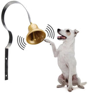 Trainingsbel per cani - Nero metallo - Piccola campana in ottone - Inclusi viti