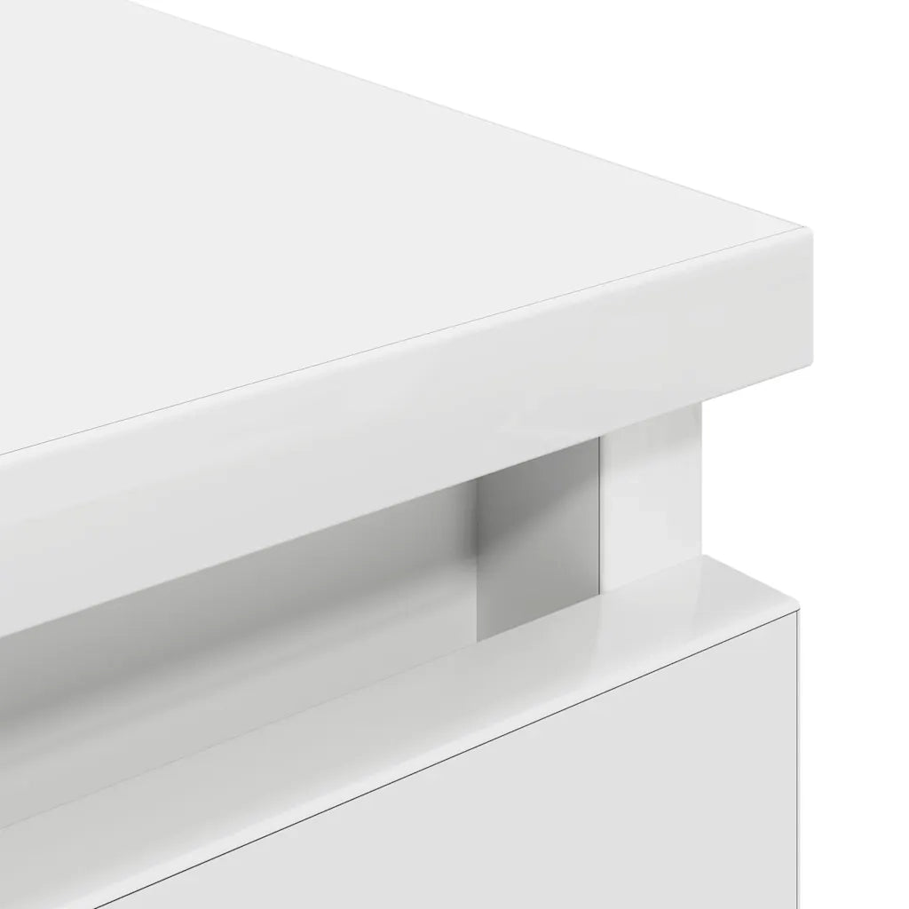 Mobile porta TV moderno con ampio vano contenitore per soggiorno 80 x 35 x 54 cm legno composito bianco 02_0051734