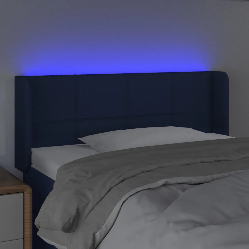 Testiera a LED Blu 93x16x78/88 cm in Tessuto 3123224