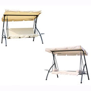 Dondolo Da Giardino 3 Posti Hola Acciaio Con Parasole 212X120Xh167 Cm.