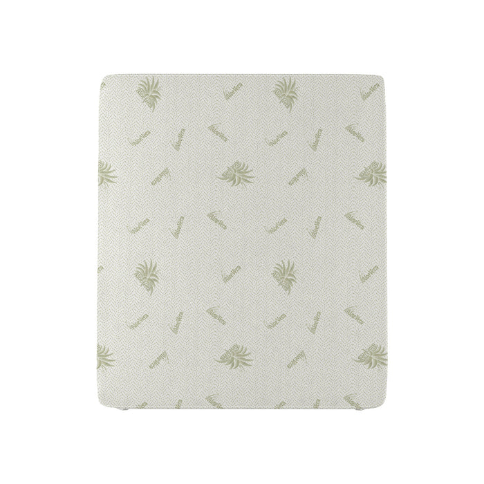 Topper Singolo 80x190 cm Memory Sfoderabile Fodera Aloe con Elastici in Poliestere Bianco