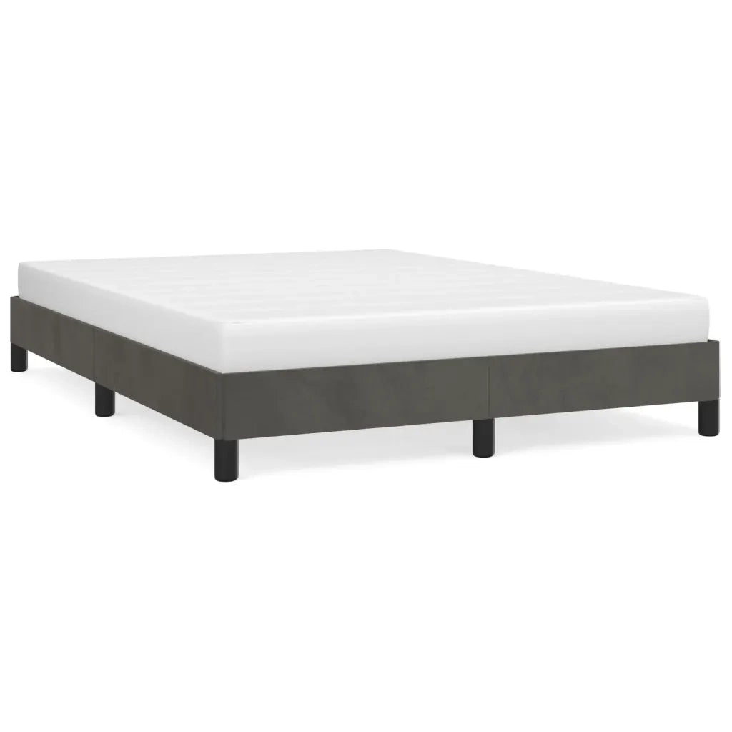 Giroletto senza Materasso Grigio Scuro 140x190 cm Velluto 346971