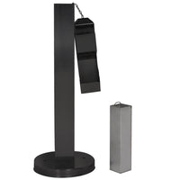 Posacenere a Colonna Ø32 cm in Metallo Nero Opaco 2L per Esterno