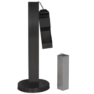 Posacenere a Colonna Ø32 cm in Metallo Nero Opaco 2L per Esterno