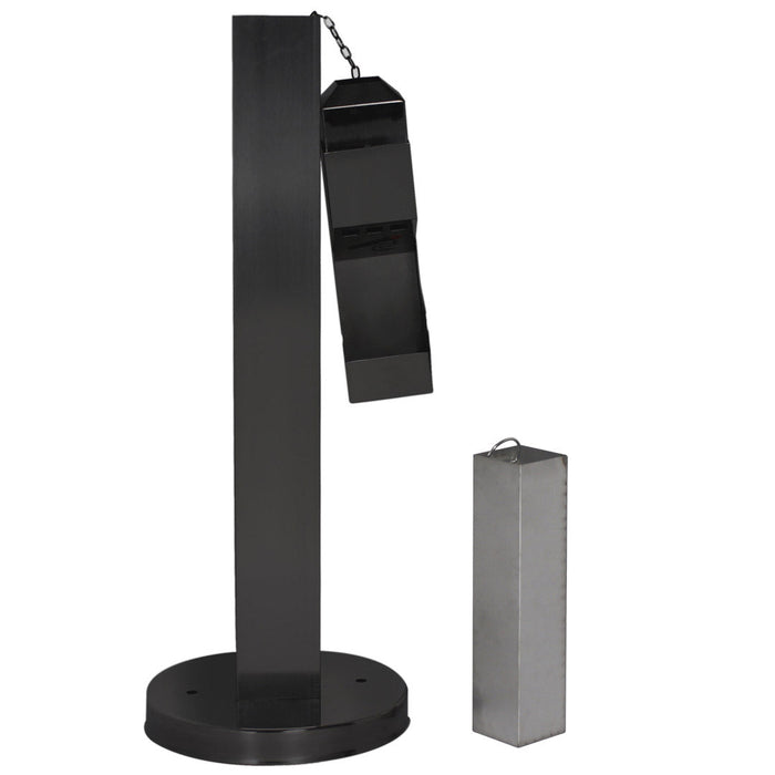 Posacenere a Colonna Ø32 cm in Metallo Nero Opaco 2L per Esterno