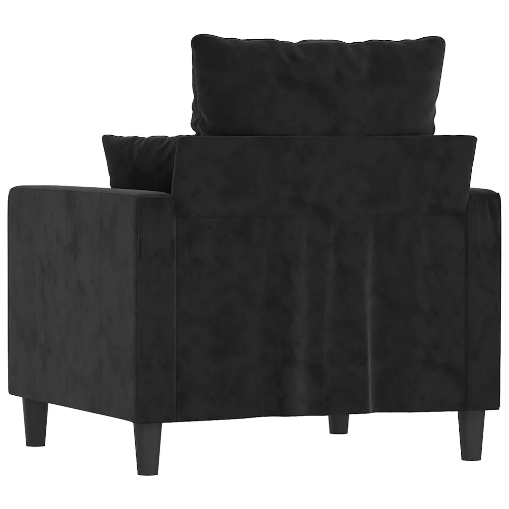 Divano Sedia-Poltrona Nero 60 cm Velluto 587804
