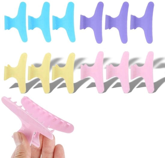 ONF3 - Clip per Capelli - Set di 12 Pezzi - Ideale per Parrucchieri - Utile per lo Stiling dei Capelli - Variante di Colore