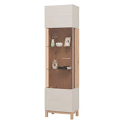 Mobile Espositore Usseaux, Vetrina 4 Ripiani, 51.5x35x191.5h cm Marrone