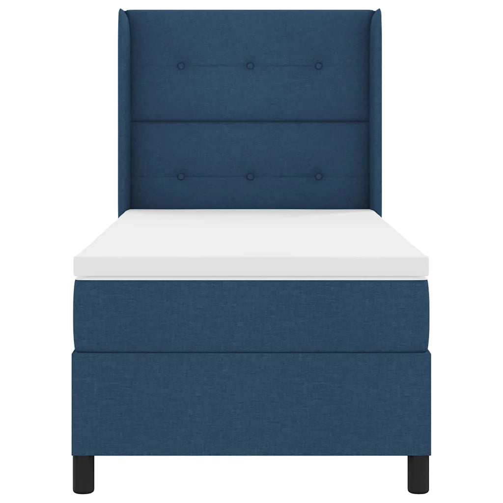 Letto a molle con materasso Blu 200 x 90 cm Tessuto 3341629