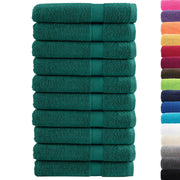 vidaXL Asciugamani Premium SOLUND 10 pz Verdi 100x200 cm 600 g/m²