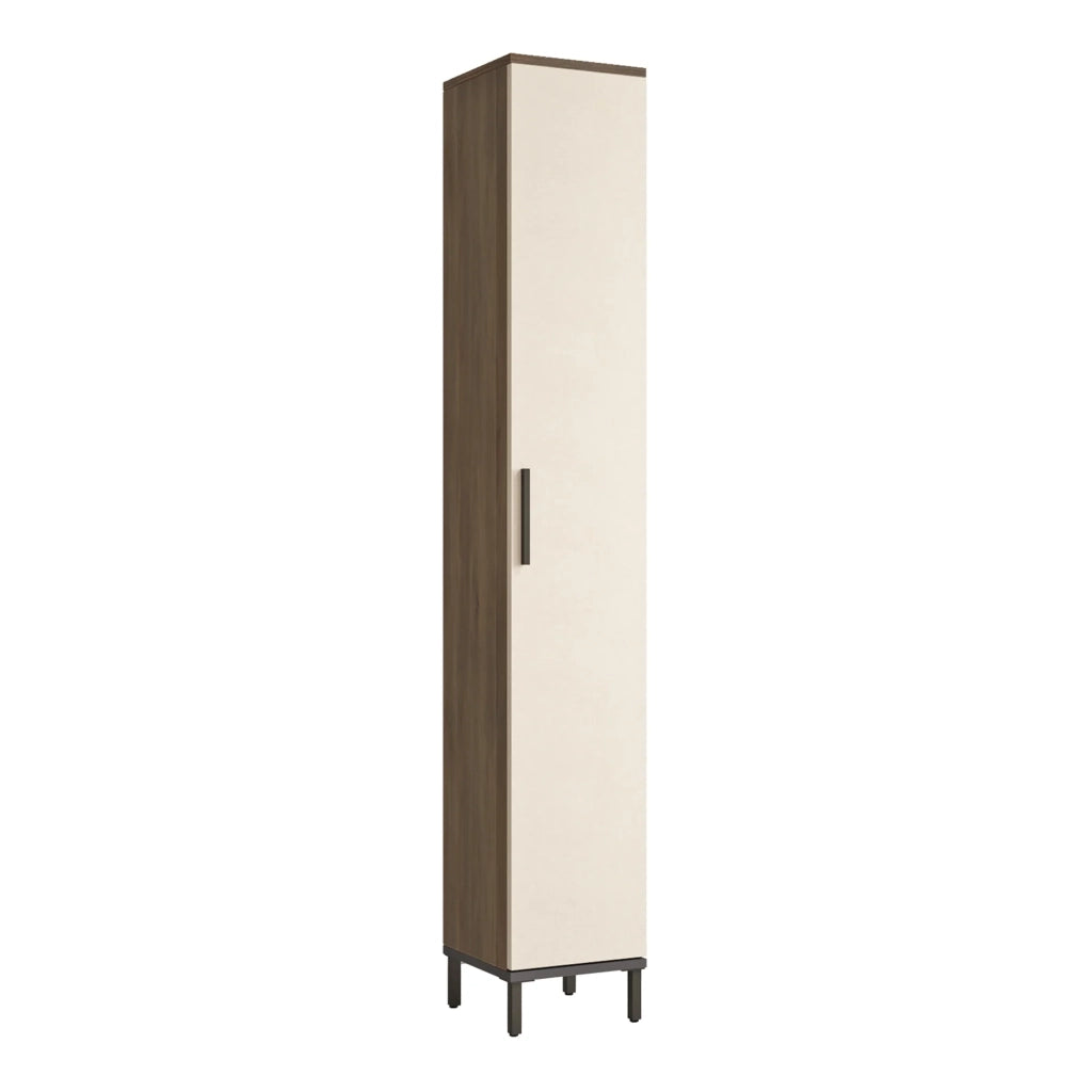 Mobiletto portaoggetti Lieto a 6 ripiani con anta 183,5 x 29,5 x 29,5 cm rovere grigio/beige 03_0008951
