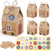 Decennio - Calendario di Natale da 24 pezzi - Dozzina di cadeaux con coperchio - Regali di Natale - Materiali per DIY - Etichette di confezione a forma di fiocco di neve - Facile da riempire