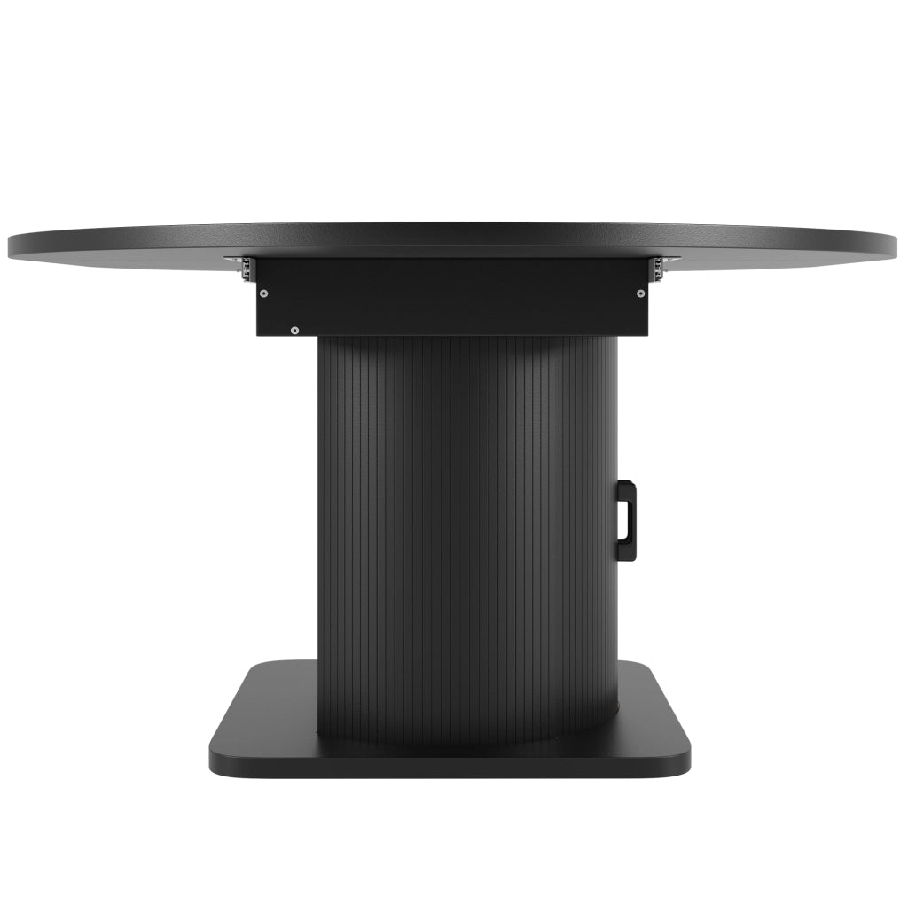 Tavolo allungabile 118-158x118x76 cm con 4 modalità; MDF nero