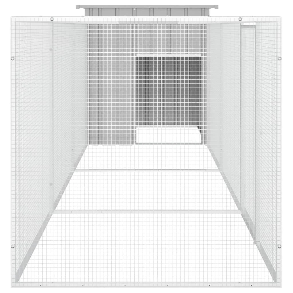 Gabbia per polli 400 x 91 x 100 cm acciaio zincato grigio 02_0041658