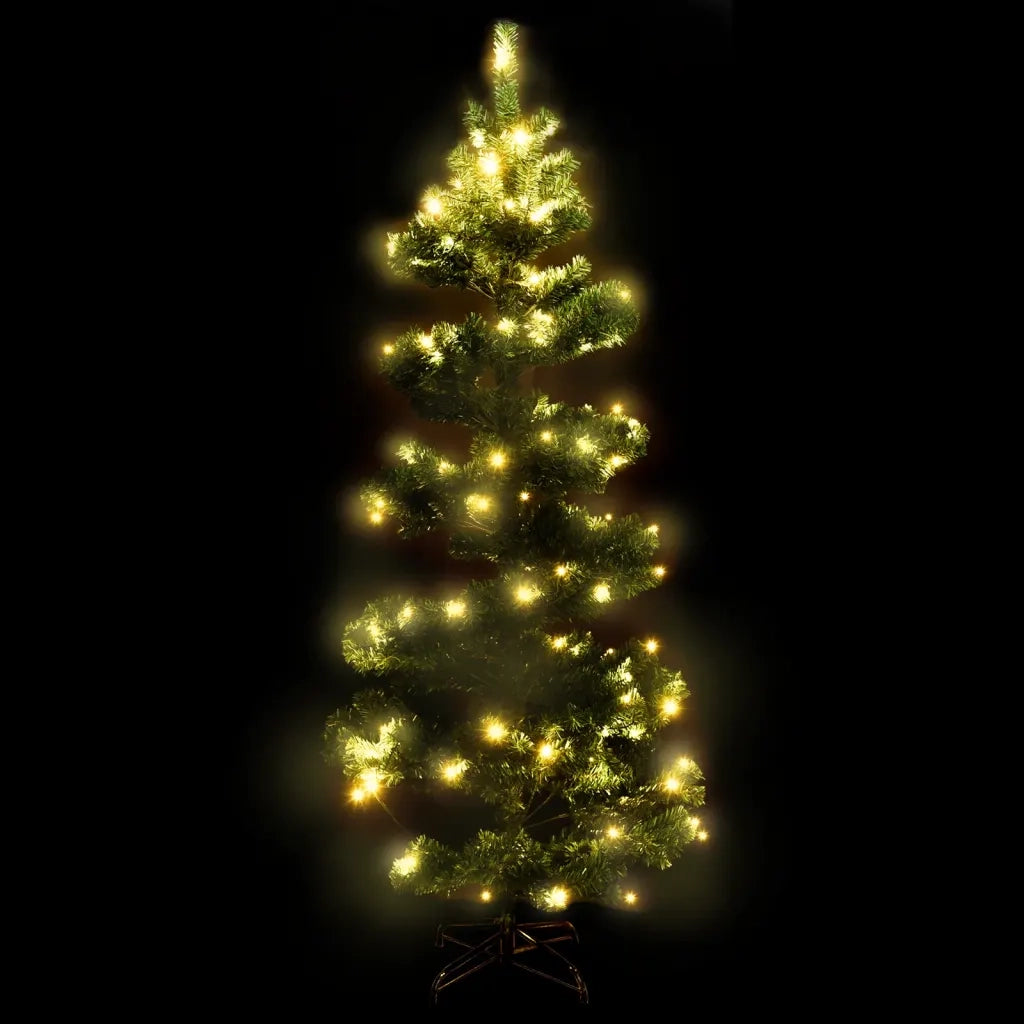 Albero di Natale Preilluminato con Vaso-Albero Natalizio-Decorazioni natalizie Verde 180 cm in PVC