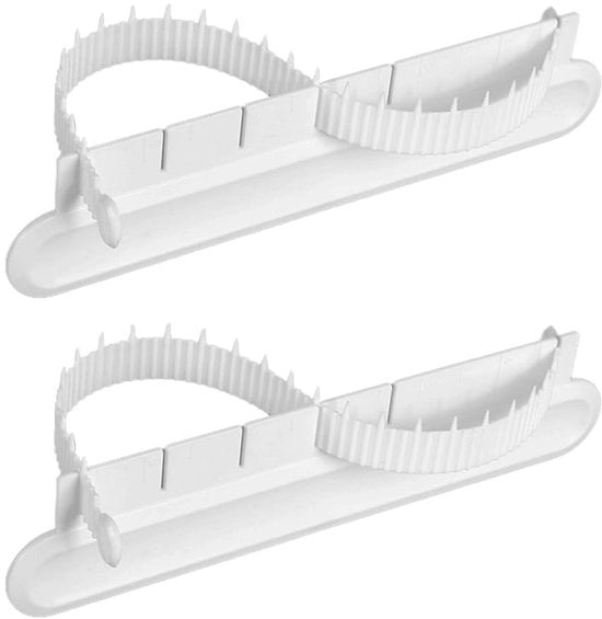 Liniaal per torta 2-in-1 - Boogliniaal adattabile - Attrezzo decorativo per torte - Materiale flexibile in polipropilene - Ideale per torte di fondant - Adatto per torte di diverse dimensioni