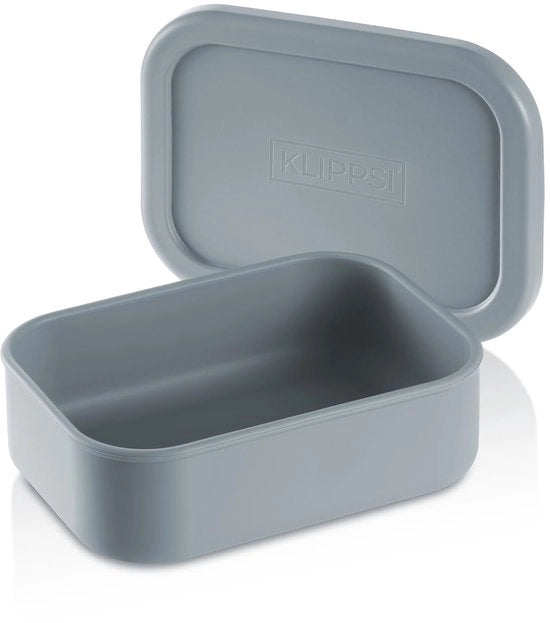 Lunchbox medio con contenitore di stoccaggio in silicone platinizzato, resistente alle abrasioni, alle temperature elevate e basse, impermeabile, resistente al lavastoviglie (blu chiaro)