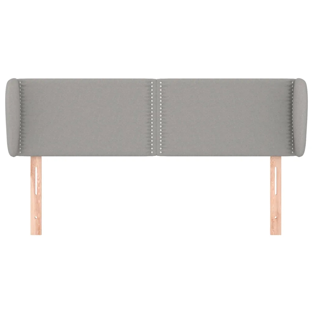 Testiera | Testata ad Orecchio Grigio Chiaro 147x23x78/88 cm in Tessuto