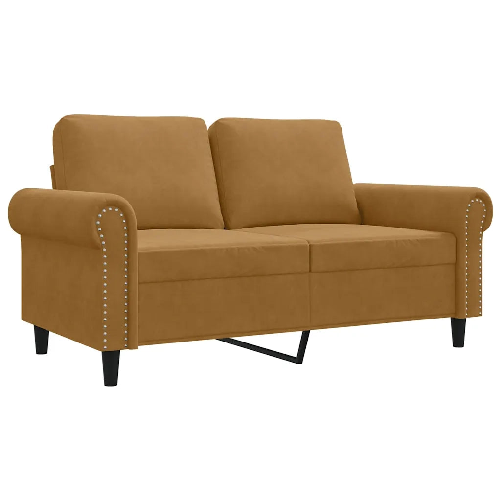 Divano a 2 Posti-Sofa 2 Posti marrone 120 cm in Velluto 749183