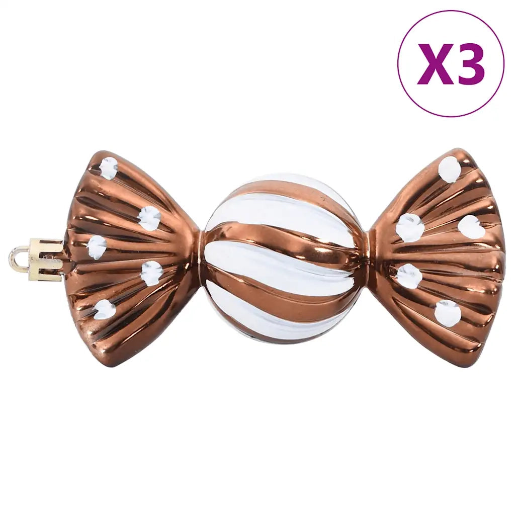 Palline di Natale 98 pz Marroni Ø3/4/6 cm 4100014